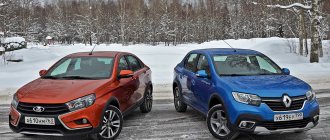 Lada Vesta Cross vs Renault Logan Stepway. Comparison of budget sedano-crossovers 