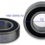 Dimensions of the axle bearing for a VAZ classic