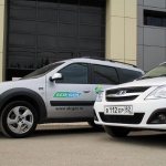 Test drive of the Lada Largus CNG station wagon (with LPG)